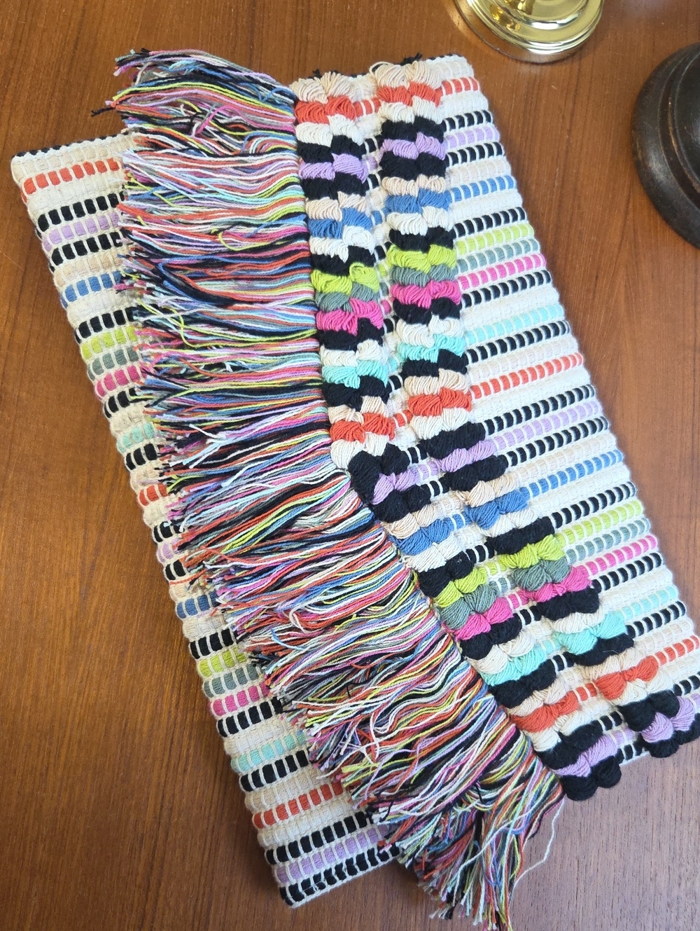 Stella & Dot Taj Clutch boho fringe colorful woven purse